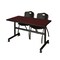 Kobe Rectangle FlipTop Table, 48" W, 29" H, Laminate Top, Mahogany MKFT4830MH47BK - alternate 1